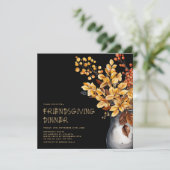 Moderne Thanksgiving Elegant Friendsgiving Kaart (Staand voorkant)