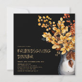 Moderne Thanksgiving Elegant Friendsgiving Kaart (Voorkant)