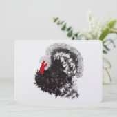 Moderne Thanksgiving glam kalkoen Feestdagenkaart (Staand voorkant)