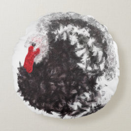 Moderne Thanksgiving glam kalkoen Rond Kussen