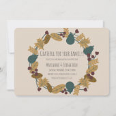 Moderne Thanksgiving Grateful Wreath Kaart (Voorkant)