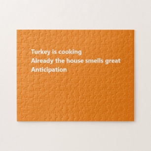 Moderne Thanksgiving Haiku Gedicht Minimaal Sinaas Legpuzzel