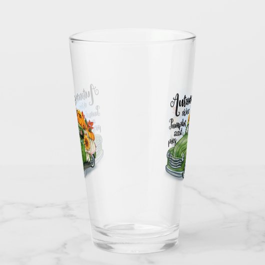 Moderne Thanksgiving Mooi Herfst Collectie Glas (Rechts)