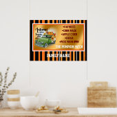 Moderne Thanksgiving Mooi Herfst Collectie Poster (Keuken)