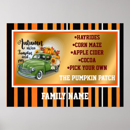 Moderne Thanksgiving Mooi Herfst Collectie Poster (Voorkant)