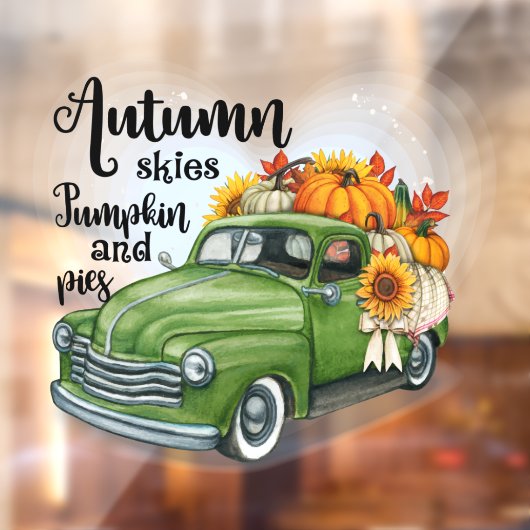 Moderne Thanksgiving Mooi Herfst Collectie Raamsticker (Vel 2)