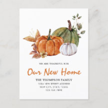 Moderne Thanksgiving onze nieuwe thuispompoen