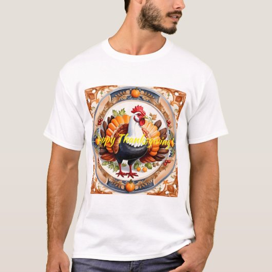 Moderne Thanksgiving pompoen herfst Collectie T-shirt (Voorkant)