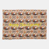 Moderne Thanksgiving pompoen herfst Collectie Theedoek (Horizontaal)