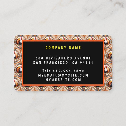 Moderne Thanksgiving pompoen herfst Collectie Visitekaartje (Achterkant)