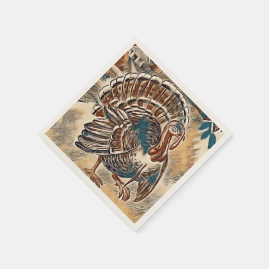 Moderne Thanksgiving Turkije servetten (Hoek)