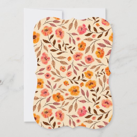 Moderne Thanksgiving van het pompoenventilator Kaart (Achterkant)