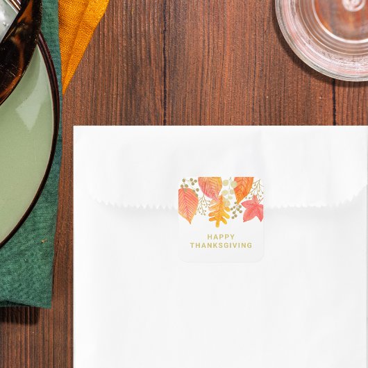 Moderne Thanksgiving Vierkante Sticker
