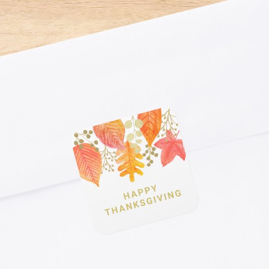 Moderne Thanksgiving Vierkante Sticker