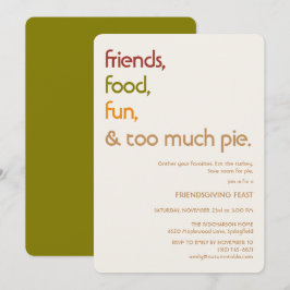 Moderne Thanksgiving voor Familie, Vrienden, Kalko Kaart