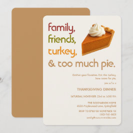 Moderne Thanksgiving voor Familie, Vrienden, Kalko Kaart