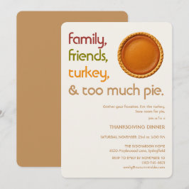 Moderne Thanksgiving voor Familie, Vrienden, Turki Kaart