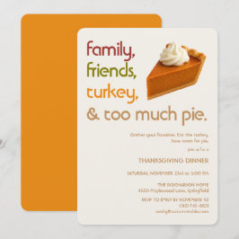 Moderne Thanksgiving voor Familie, Vrienden, Turki Kaart