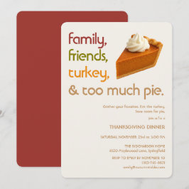 Moderne Thanksgiving voor Familie, Vrienden, Turki Kaart