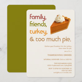Moderne Thanksgiving voor Familie, Vrienden, Turki Kaart