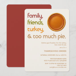 Moderne Thanksgiving voor Familie, Vrienden, Turki Kaart