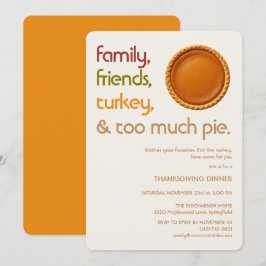 Moderne Thanksgiving voor Familie, Vrienden, Turki Kaart