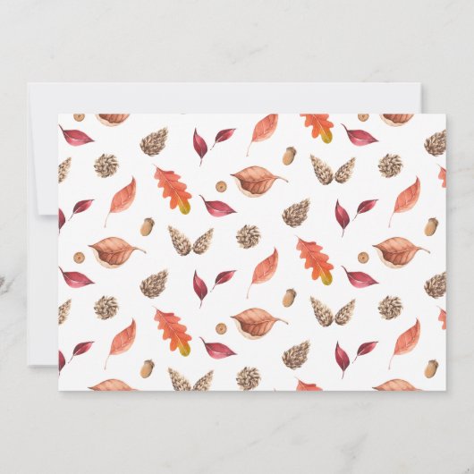 Moderne Thanksgiving vriendschappelijke eetpartij Kaart (Achterkant)