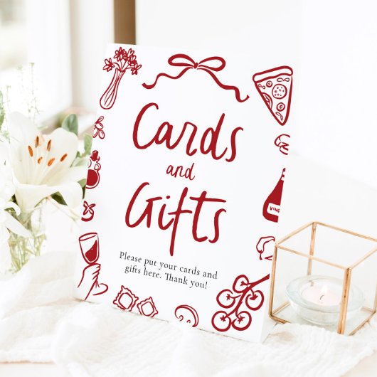 Moderne That's Amore Italiaanse Pizzakaarten en Ca Reclamebord Met Voetstuk