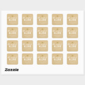 Moderne The Perfect Blend Wedding Coffee Favor Vierkante Sticker (Vel)