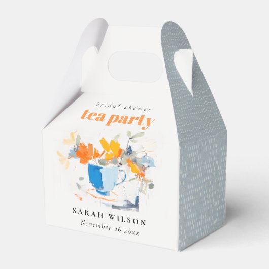 Moderne Theekop Bruiloft Thee Party  Bedankdoosjes (Voorkant Zijde)