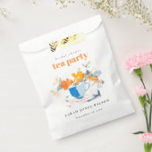 Moderne Theekop met Bloemen Bruids Shower Thee Fee Bedankzakje (Gezegeld)