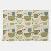 Moderne theekopje uit het midden van de eeuw theedoek (Horizontaal)