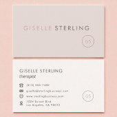 Moderne Therapeut Blush Pink Minimalistische Luxe Visitekaartje