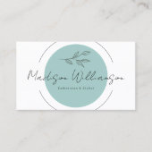 Moderne Therapeut Stylist Spa Botanische Afspraak Visitekaartje (Voorkant)