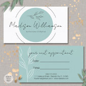 Moderne Therapeut Stylist Spa Botanische Afspraak Visitekaartje