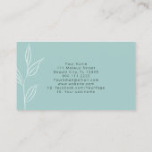 Moderne Therapeut Stylist Spa Botanische Foto Klaa Visitekaartje (Achterkant)