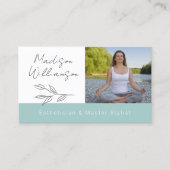 Moderne Therapeut Stylist Spa Botanische Foto Klaa Visitekaartje (Voorkant)