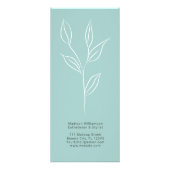 Moderne Therapeut Stylist Spa Botanische Prijslijs Reclamekaart (Achterkant)