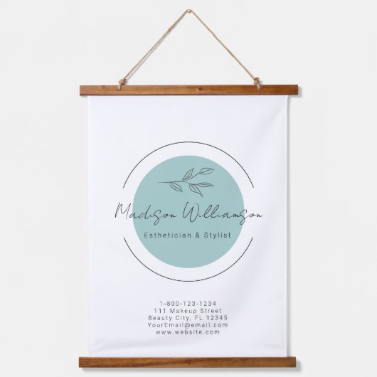 Moderne Therapeut Stylist Spa Minimalistisch Botan Hangend Wandkleed (Voorkant)