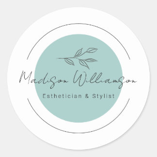 Moderne Therapeut Stylist Spa Minimalistisch Botan Ronde Sticker
