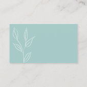 Moderne Therapeut Stylist Spa Minimalistisch Botan Visitekaartje (Achterkant)