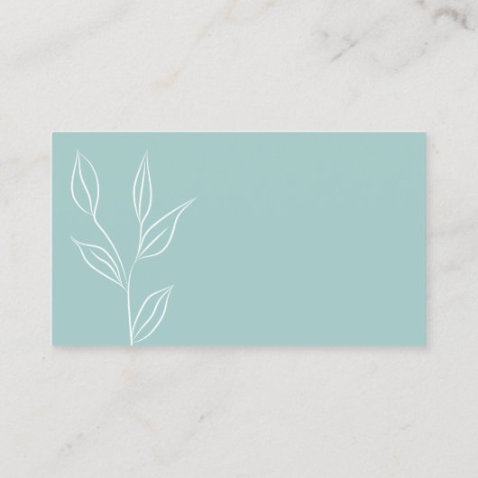 Moderne Therapeut Stylist Spa Minimalistisch Botan Visitekaartje (Achterkant)