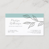 Moderne Therapeut Stylist Spa Minimalistisch Botan Visitekaartje (Voorkant)