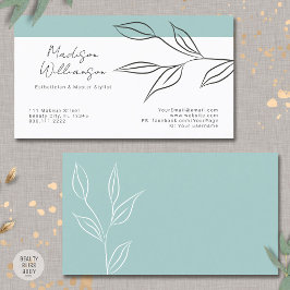 Moderne Therapeut Stylist Spa Minimalistisch Botan Visitekaartje