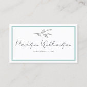 Moderne Therapeut Stylist Spa Minimalistisch Botan Visitekaartje (Voorkant)