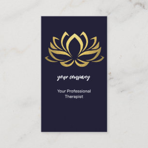 Moderne Therapeut Wellness Holografische Gouden Lo Visitekaartje