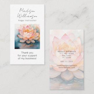 Moderne therapeutische spa yoga lotusbloem dank je visitekaartje