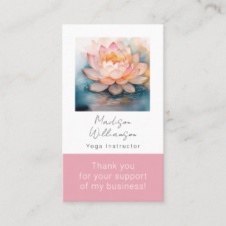Moderne therapeutische spa yoga lotusbloem dank je visitekaartje