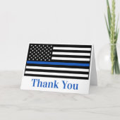 Moderne Thin Blue Line Law Enforcement Police Kaart (Voorkant)