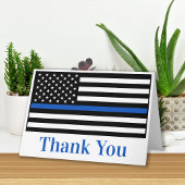 Moderne Thin Blue Line Law Enforcement Police Kaart